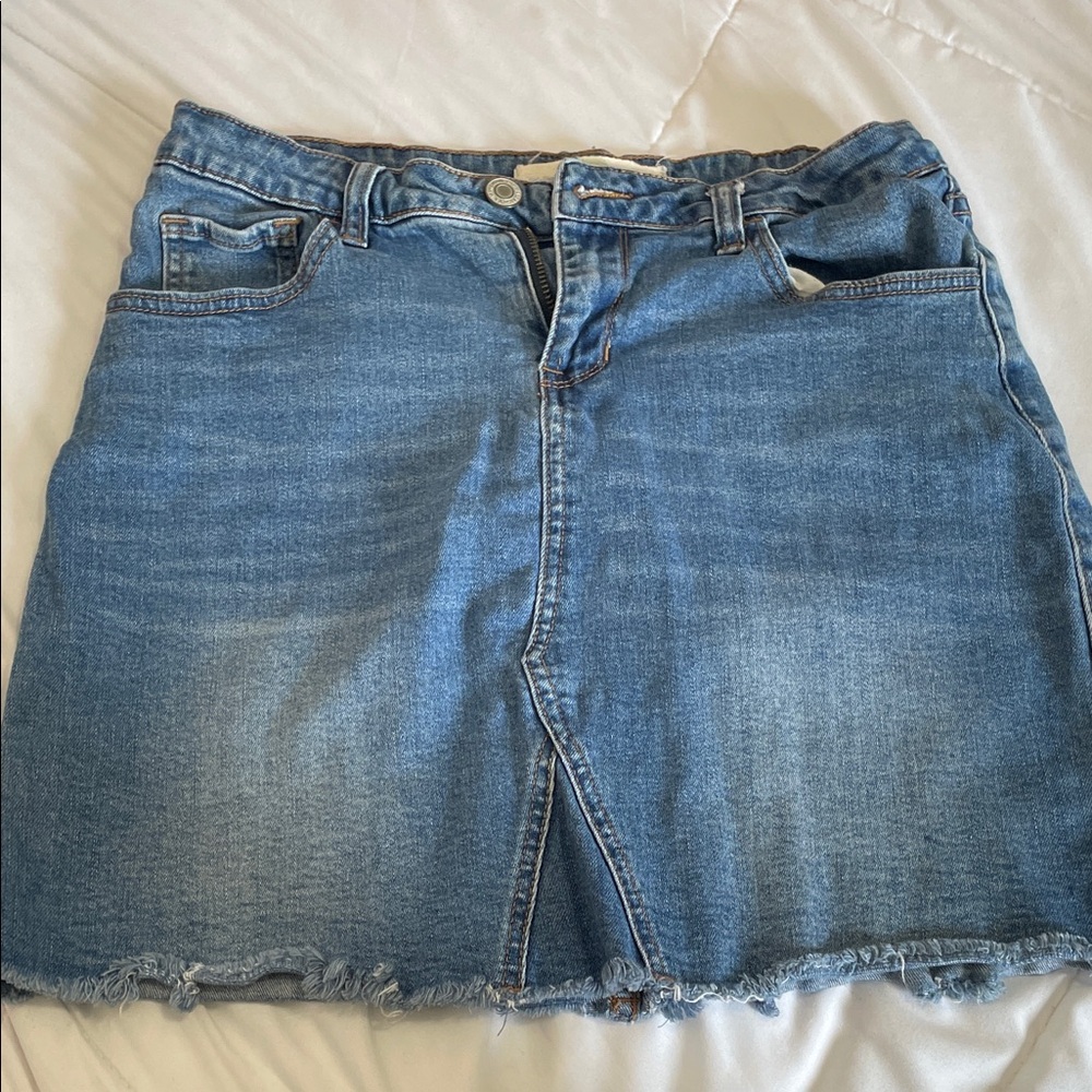 Blue Denim Mini Skirt